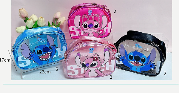 BOLSA DE VINIL COM ALÇA NOVIDADE STITCH - UNDADE