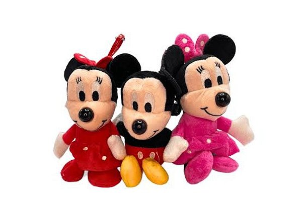 CHAVEIRO DE PELUCIA MICKEY/MINNIE