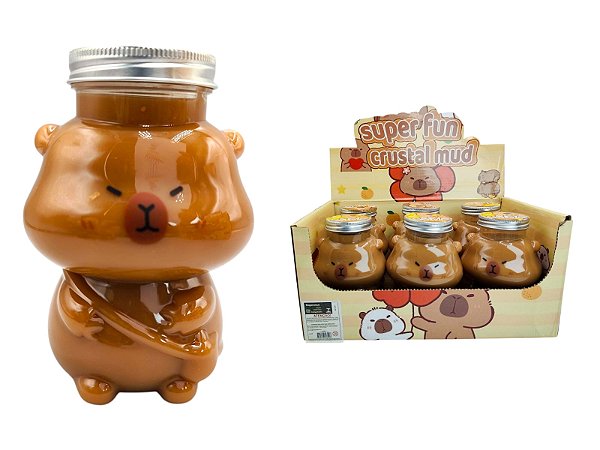 SLIME CAPIVARA GRANDE MARROM - 400 GRAMAS