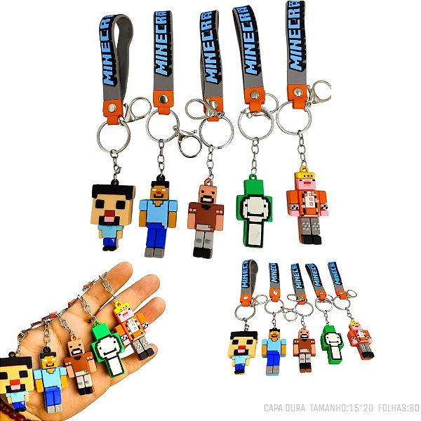 CHAVEIRO MINIECRAFT 6 PEÇAS DIVERSAS 9  (TAMANHO P)