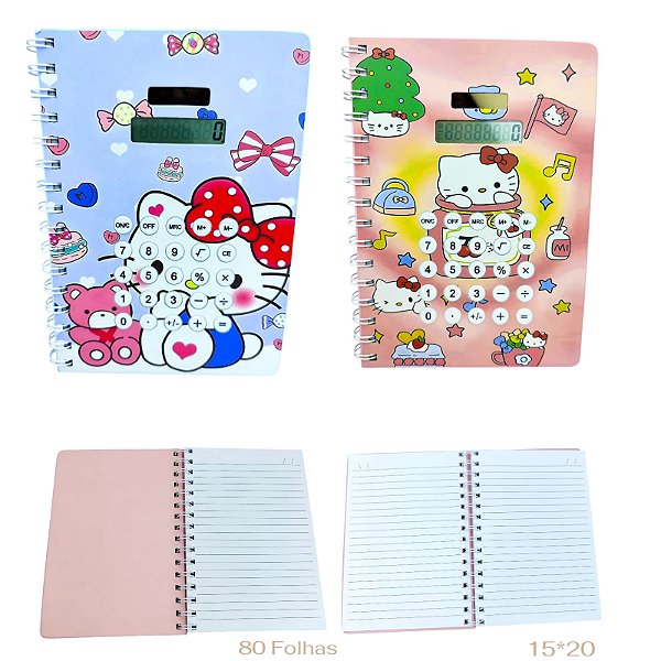CADERNO CALCULADORA HELLO KITTY