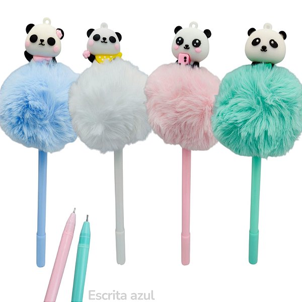SUPER PROMO -CANETA POMPOM PANDA