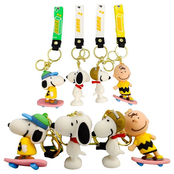 CHAVEIRO FUNKO SNOOPY E CHARLIE BROWN - 4 PEÇAS