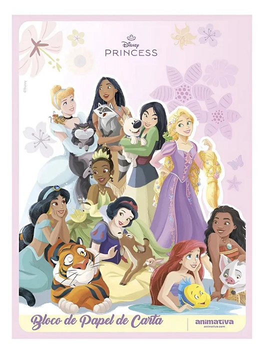BLOCO 48 FLS PAPEL DE CARTA PRINCESAS