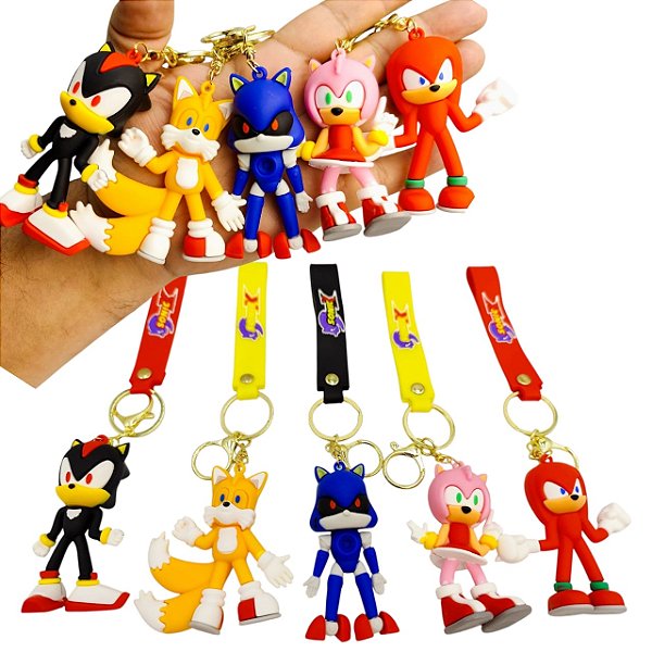 CHAVEIRO SONIC AMIGOS FUNKO - 5 PEÇAS