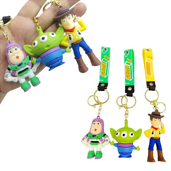 CHAVEIRO FUNKO TOY STORY- 3 PEÇAS DIVERSAS
