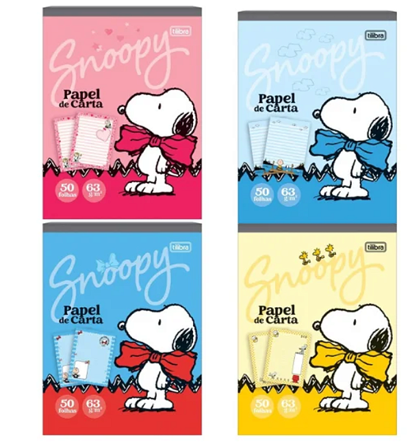 Caderno colado PAPEL CARTA SNOOPY 50F - UNIDADE