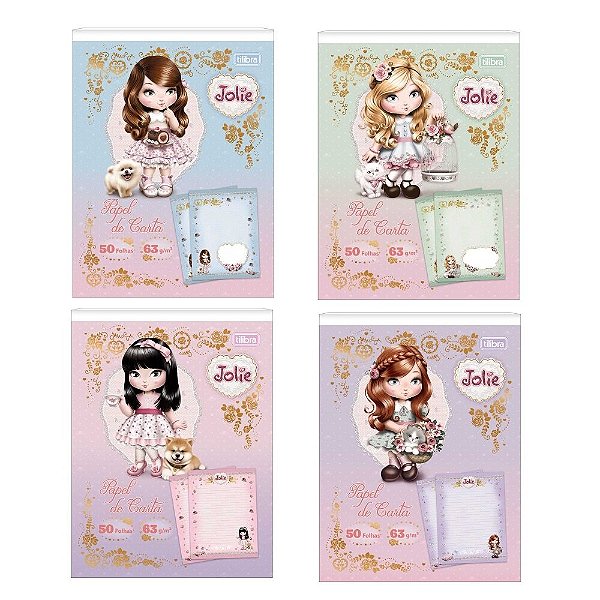 Bloco Papel de Carta Jolie 177x240mm 50 Folhas