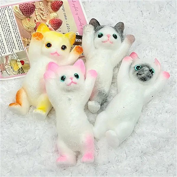 TABA SQUISHY GATO GRANDE (14 X 9 CM) - UNIDADE CORES DIVERSAS