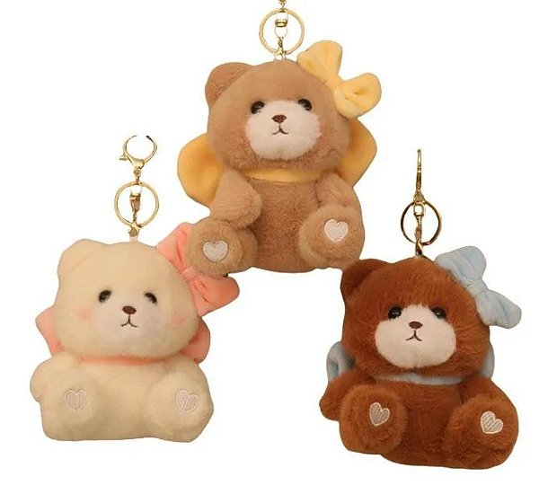 CHAVEIRO DE PELUCIA URSINHO LAÇO- UNIDADE