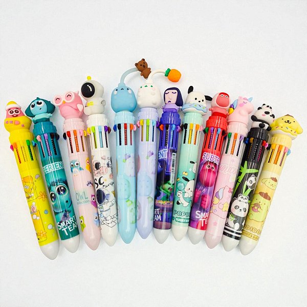 PROMO - CANETA 10 CORES MODELOS DIVERSOS - UNIDADE