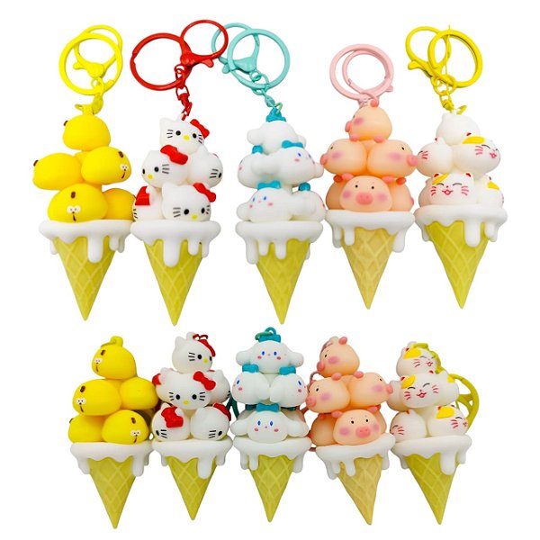 CHAVEIRO SORVETE CABEÇINHAS- UNIDADE MODELOS DIVERSOS