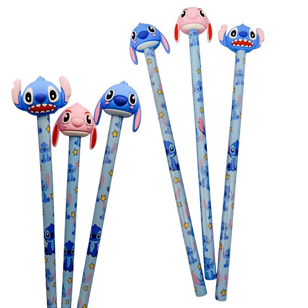 LAPIS COM PONTEIRA BORRACHA STITCH - UNIDADE