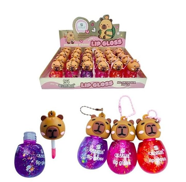 *GLOSS CHAVEIRINHO GLITTER CAPIVARA