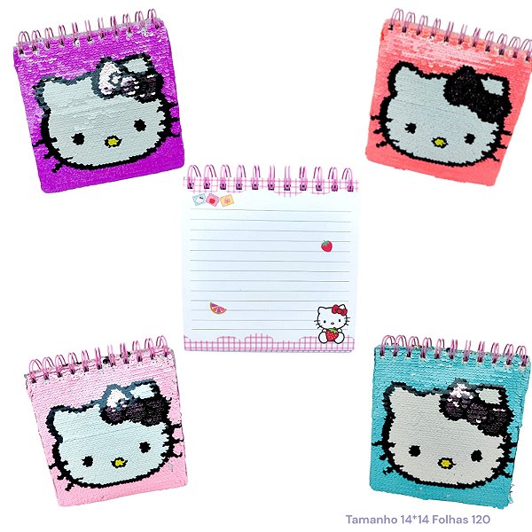 CADERNO LANTEJOULAS HELLO KITTY - UNIDADE