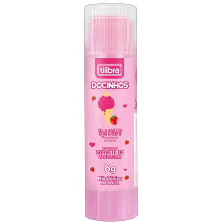 Cola Em Bastão 8G Com Cheiro - Brownie de Chocolate, Cookie de Baunilha e Sorvete de Morango - Sortido