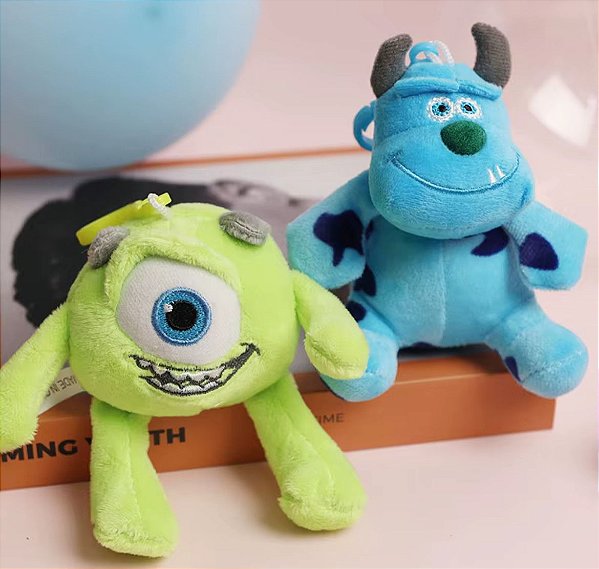 DUPLA CHAVEIRO MIKE E SULIVAN TIPO PELUCIA - ( MONSTROS S/A) 2 PEÇAS