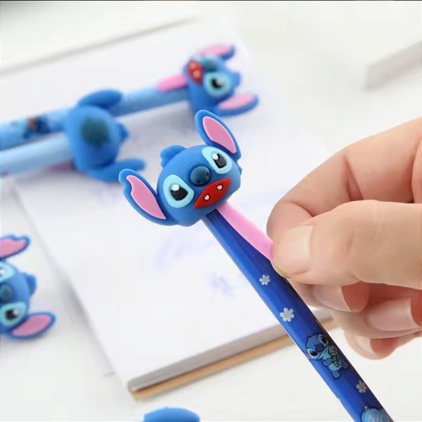CANETA PUXA LINGUA STITCH APAGÁVEL