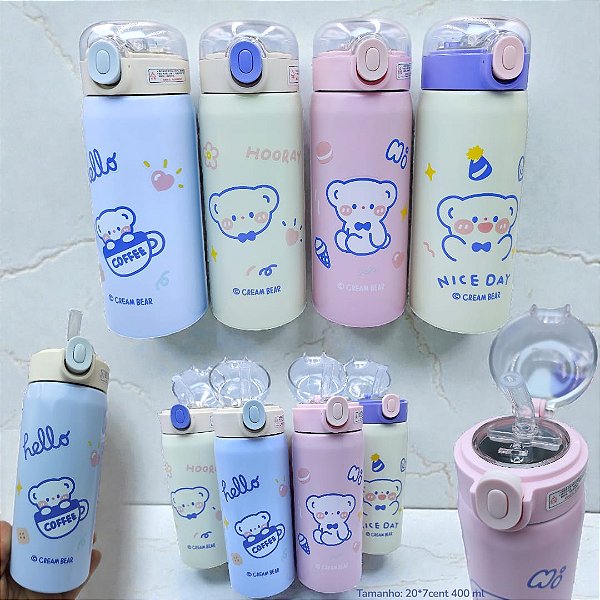 GARRAFA TÉRMICA BICO SILICONE - UNIDADE CORES DIVERSAS