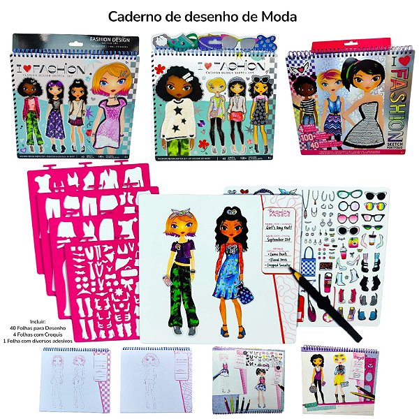 LIVRO DE DESENHO - ESTILISTA DE MODA