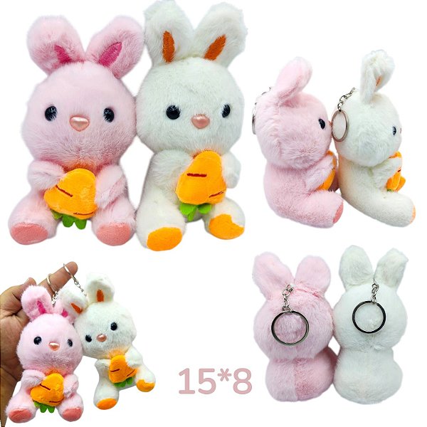 CHAVEIRO PELÚCIA COELHO - UNIDADE CORES DIVERSAS