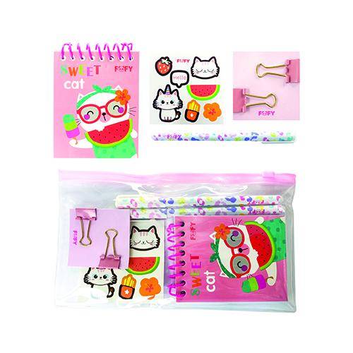 KIT DE PAPELARIA CAT (ROSA) - FF6023RS