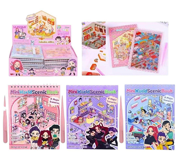 CENÁRIO ADESIVO GUERREIRA K - POP ( 8 FLS )