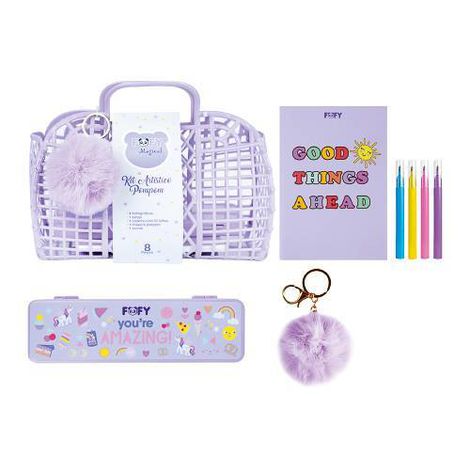 KIT POMPOM CESTA LILAS- FF6158