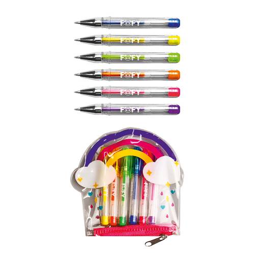 JOGO DE CANETAS ARCO IRIS 6 CORES - FF8039