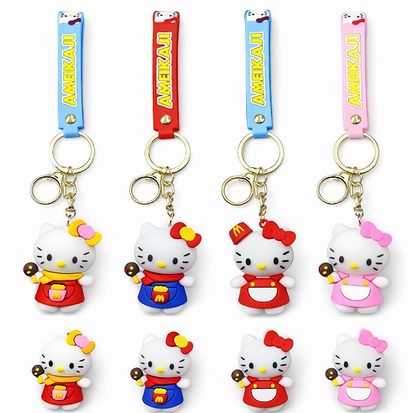 CHAVEIRO FUNKO HELLO KITTY FAST FOOD - UNIDADE MODELOS DIVERSOS