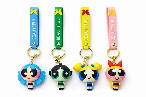 Chaveiro Meninas superpoderosas - kit 4 peças