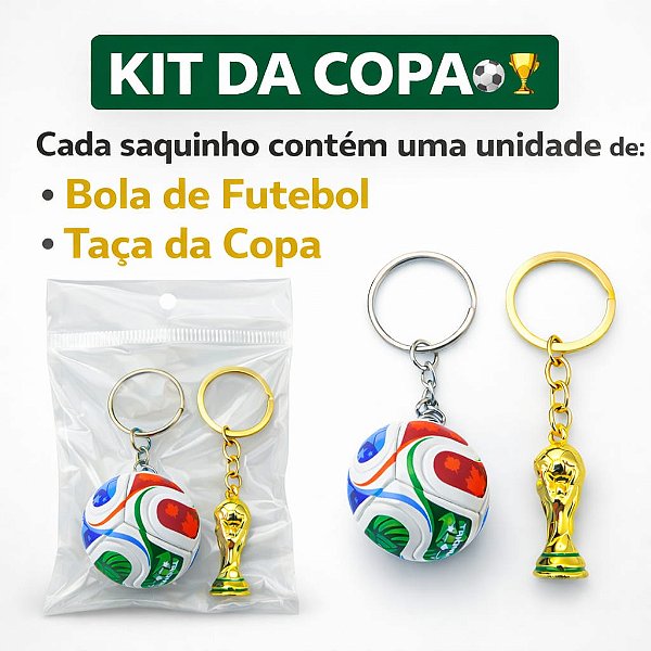 KIT CHAVEIRO BOLA E TAÇA