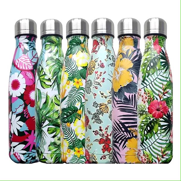Garrafa Térmica 500 ml Estampas Estilo Farm - Estampas diversas