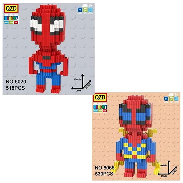 Blocos de Montar tipo Lego - Homem Aranha - modelos diversos - Unidade