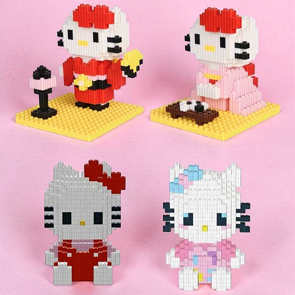 Blocos de Montar tipo Lego - MODELO GRANDE + de 1300 peças / Hello KItty - Unidade
