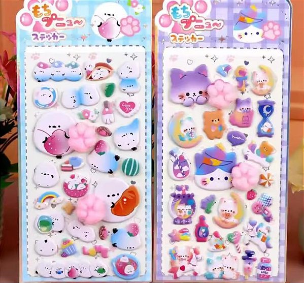 ADESIVO COM SQUISHY DIVERSOS- MODELOS DIVERSOS - UNIDADE