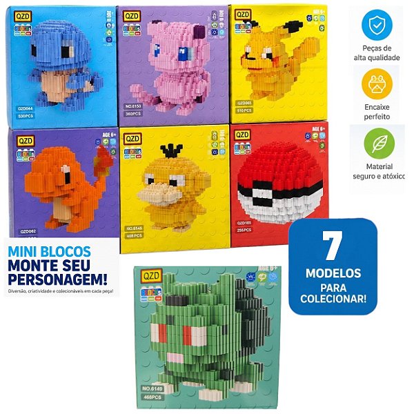 Blocos de Montar tipo Lego - Pokémons - modelos diversos - Unidade