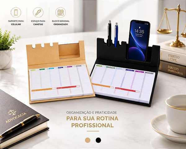 KIT DE ANOTAÇOES COM SUPORTE PARA CELULAR