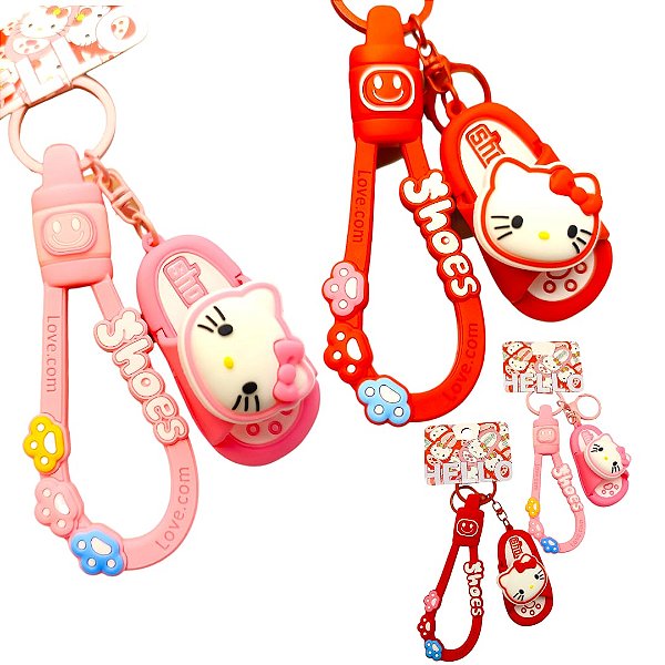 CHAVEIRO CHINELINHO HELLO KITTY - UN