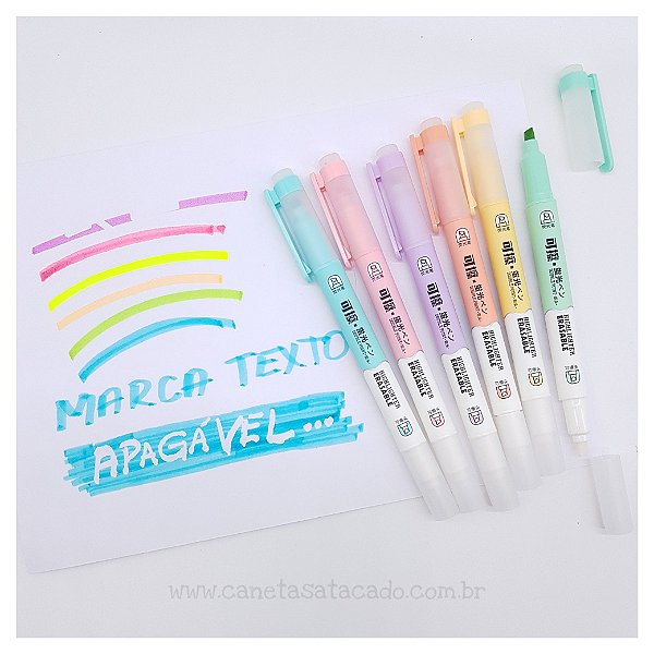 KIT MARCA TEXTO APAGAVEL MIX CANDY - 6 CORES
