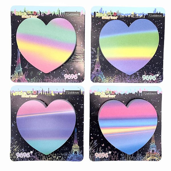 POST IT CORAÇÃO MULTICOLOR - UNIDADE