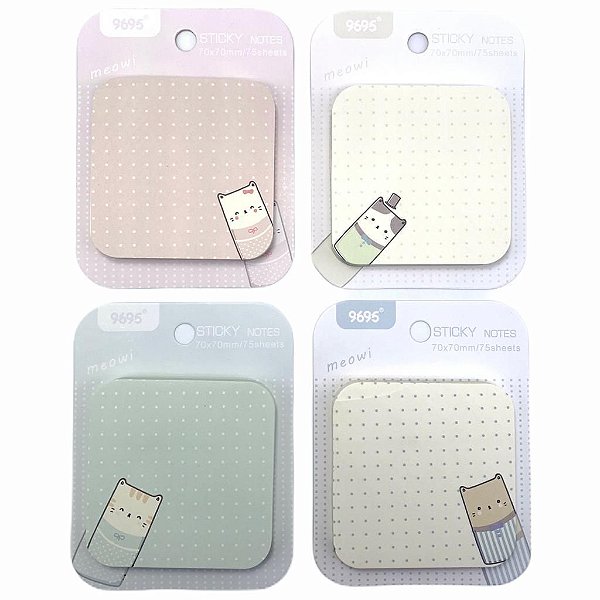 POST IT GATINHO QUADRADO - UNIDADE