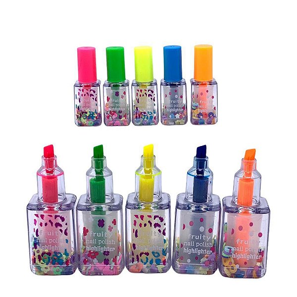 MARCA TEXTO ESMALTE - 5 CORES