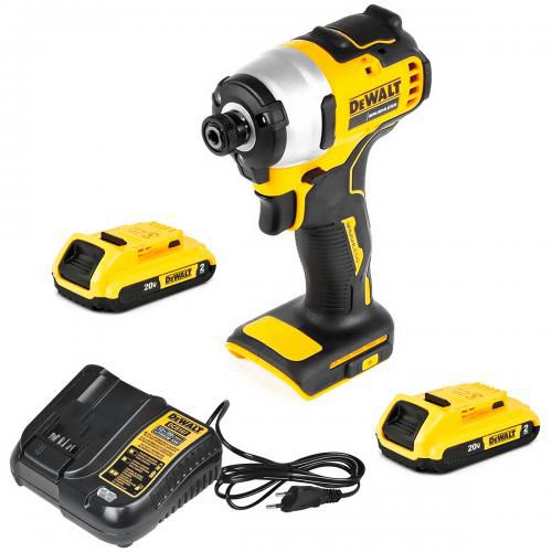 Atornillador de Impacto 1/4 20V BRUSHLESS ATOMIC DCF809D2 Dewalt