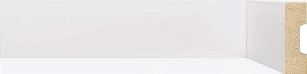 Rodapé e Guarnição Branco em MDF 5cm sem friso 501 - preço por barra com 15mm de espessura e 2,40 metros lineares *