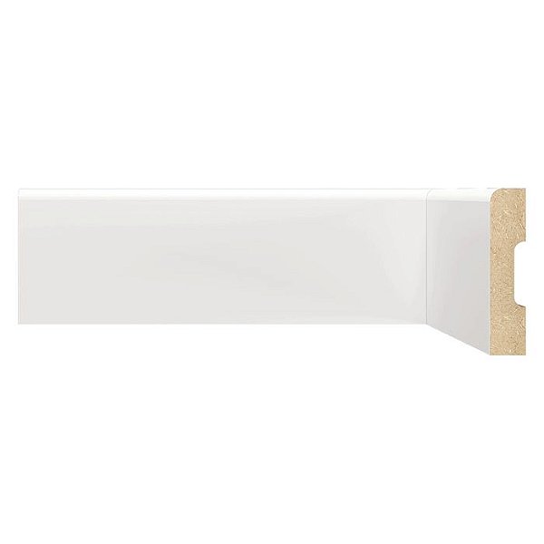 Rodapé Branco em MDF ULTRA 15cm sem friso -curvo - preço por barra com 15mm  de espessura e 2,40 metros lineares * - LigPisos - Laminados - Vinílicos -  Rodapés - Colas -Torneiras-Tintas