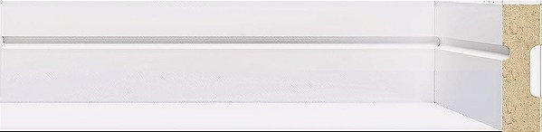 Rodapé e Guarnição Branco em MDF 5cm com friso fino mod 503  - preço por barra com 15mm de espessura e 2,40 metros lineares *
