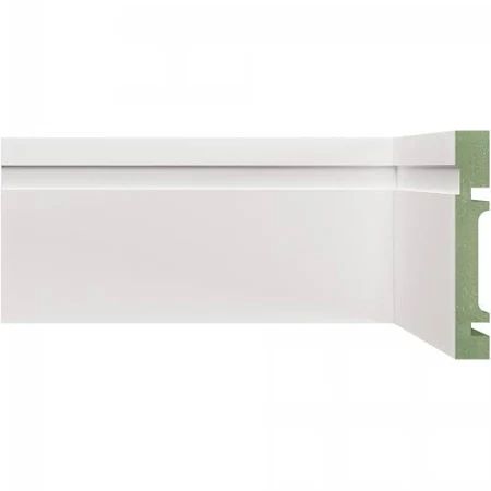 Rodapé e Guarnição Branco em MDF 10cm ULTRA com friso moderno - preço por barra com 15mm de espessura e 2,40 metros lineares *