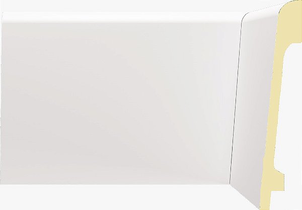 Rodapé de sobrepor Branco em MDF 15cm  sem friso moderno 15mm espessura - preço por barra com 15mm de espessura e 2,40 metros lineares