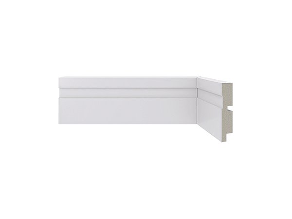 Rodapé Santa Luzia Branco 7 cm modelo 456 - preço por barra com 2,40 metros lineares